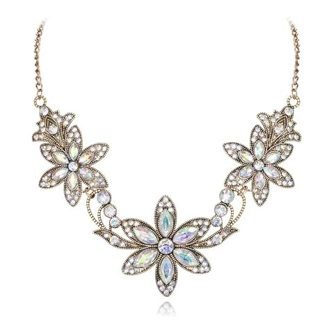 Tuliper Rhinestone Flower Necklace Cover