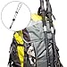 Lekgavd 5pcs Backpack Hiking Stick Holders, Reflective Trekking Walking Pole Holder, Adjustable Backpack Elastic Rope Fasteners Hiking Accessories for Walking, Climbing, Fishing- Black