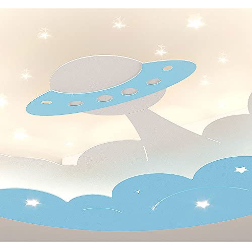 Plafonnier LED vaisseau spatial ultra-mince pour chambre d'enfant