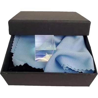 Labnique 20 mm Glass Cube Prism, RGB Dispersion Prism, X-Cube, Dichroic Cube, for Teaching of Optics, Photo Effects, and Decoration