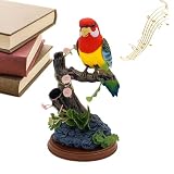 loros que hablan en venta argentina 【Loro hablando】Cuando el loro habla, su cabeza y cuerpo se balancean, al igual que un verdadero loro encaramado en una rama. Este loro hablante tiene un chip de detección de sonido. Tan pronto como escuchó el sonido, comenzó a gorjear