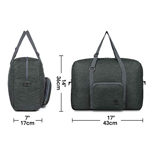 For Spirit Airlines Foldable Travel Duffel Bag Tote Carry on Luggage Sport Gym Duffle for Men and Women (Dark Grey)