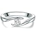 Produktbild Tresor 1934 Damen-Solitärring Sterling Silber Zirkonia weiß im Brillantschliff - Spannring gedreht Verlobungsring Antragsring Trauring: Ring Gr. 54 (17.2)