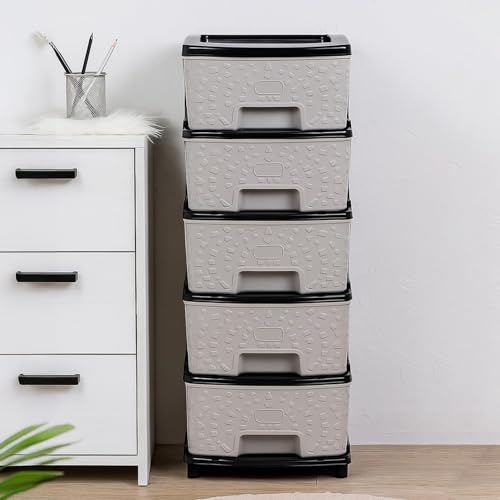 Image of 5XL Plastic Modular Drawer System for Home, Office, Hospital, Parlor, School, Doctors, Home and Kids, Product Dimension When assembeled