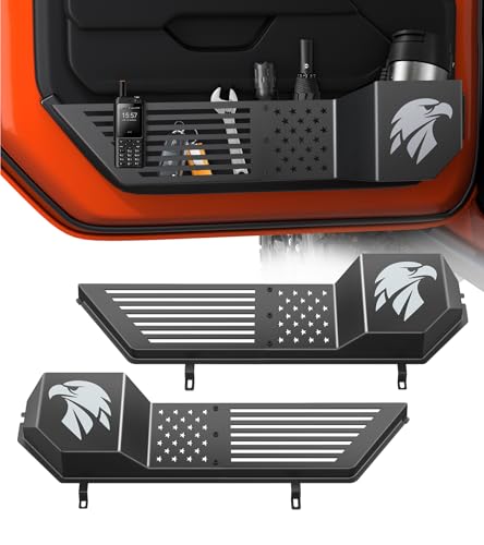 Ehaho Metal Front Door Pockets for Jeep Storage Box Compatible with Jeep Wrangler JL JLU 2/4 Door 4XE 2018-2025 & Gladiator JT 2020-2025 Accessories Storage Organizer-2PCS