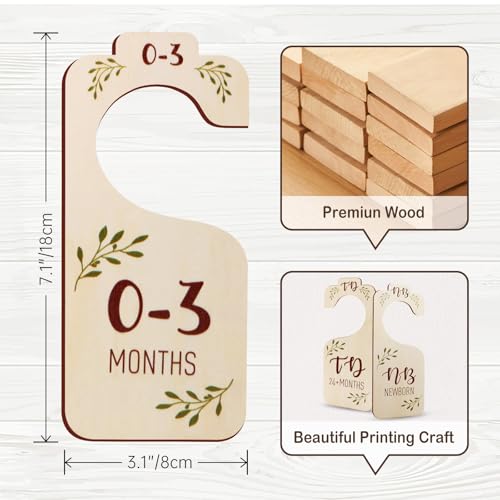 Save 50% on Baby Closet Dividers - Set of 8 Wooden Organizers - Image 7