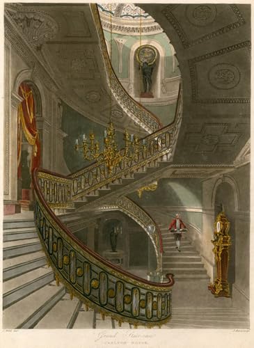 Tableaux peinture sur toile grand escalier Carlton House Londres Charles Wild