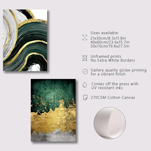Peinture sur toile affiches décoratives 40 x 60 cm x 3 salon et mur moderne