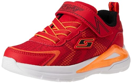Skechers Tri-Namics, Zapatos Deportivos Niños, Red Textile / Orange & Black Trim, 24 EU