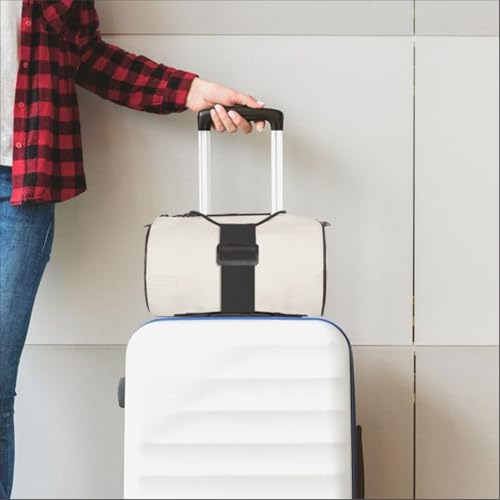Image of 3 Elastic Fastening Luggage Straps, Adjustable, Durable, Water-Resistant, Travel Belt for Luggage Over Handle, Black