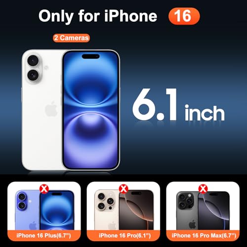 Image of for iPhone 16 Case Clear, [Compatible with Magsafe][Anti-Yellowing][Military-Grade Protection] Shockproof Slim Phone Case for iPhone 16 6.1 inch, Clear