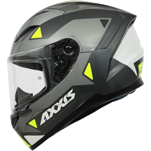 Image of Axxis Segment by MT Group, Seek Full Face Helmet | ISI & DOT Certified | Anti-Scratch Treated Visor | Lightweight Polycarbonate Shell | Enhanced Ventilation for Daily Riding