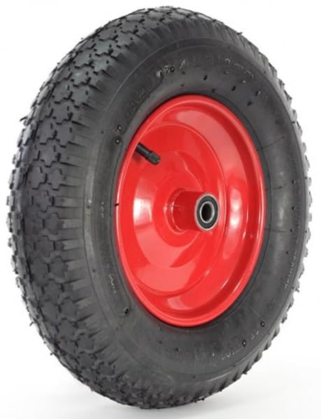4 ruedas para carretilla de goma maciza, neumáticos de goma maciza, 4 00 6 00, ruedas de repuesto de 12 mm de diámetro, ruedas de goma maciza, 2PR
