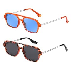 2 Pack - Orange/Blue + Leopard/Gray