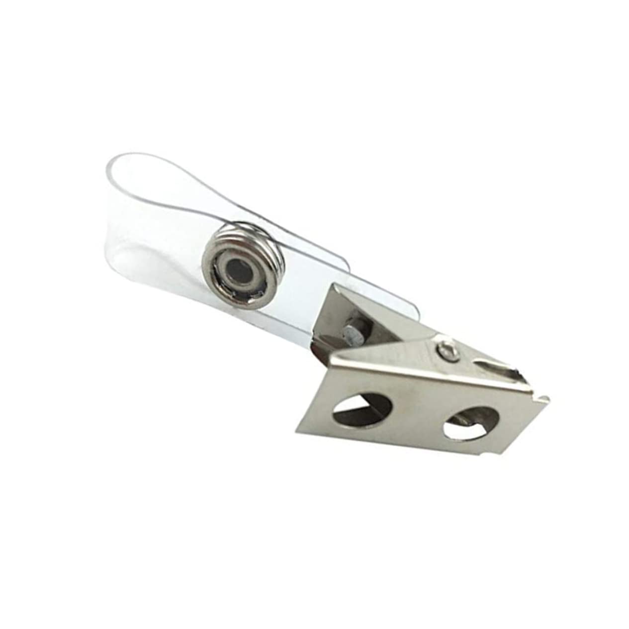 150pezzi Clip Badge Metalliche Con Cinghie Pvc Trasparenti Per Tesserini e Distintivi Per Ufficio Conferenze e Eventi Professionali