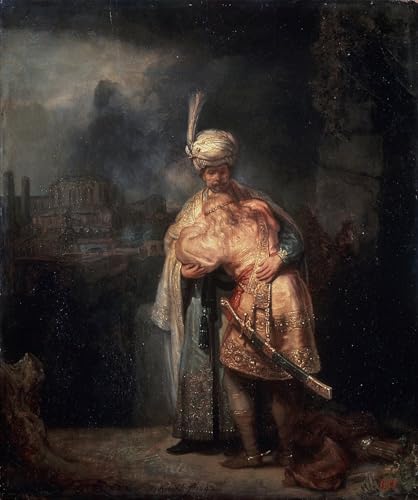 Toile Adieu à Jonathan de Rembrandt 60x90cm pour décoration murale salon
