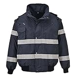 schiebetorantriebe Kinnschutz Portwest S435NAR4XL Iona 3-in-1 Bomberjacke, Regular, Größe 4XL, Marineblau