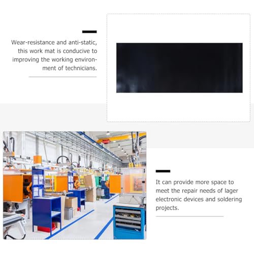 Image of WOONEKY Anti-Static Workbench Mat for Electronics Repair Heat-Resistant Work Pad for Soldering Station ESD Desk Mat 39.37 X 15.74 X 0.07 in 1Pc