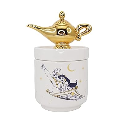 Half Moon Bay - Caja de coleccionista de Disney Aladdin - Lámpara Genie - Caja de baratijas con tapa para regalos para el hogar, blanco, 14 cm | Ya disponible en tu tienda friki favorita! En mundofriki.es! Half Moon Bay - Caja de coleccionista de Disney Aladdin - Lámpara Genie - Caja de baratijas con tapa para regalos para el hogar, blanco, 14 cm | Ya disponible en tu tienda friki favorita! En mundofriki.es!
