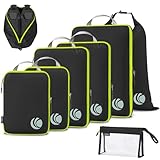 Organisation et gain de place ： Les organisateur de sac sont un accessoire de voyage essentiel pour les sacs à dos, les bagages et les valises. Il est pratique d'organiser et de trier vos articles dans des cubes de différentes tailles. Vous pouvez remplir le petit avec vos chaussettes, vos sous-vêtements et votre maillot de bain, mettre plusieurs tee-shirts dans le moyen et utiliser le grand pour les pantalons, les shorts et les leggings.