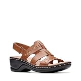 Clarks Women's Lexi Qwin Sandal, Tan, 8.5 XW