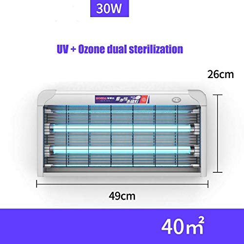 TJH Lámpara de esterilización Ultravioleta para el hogar de 20 W, lámpara de desinfección Ultravioleta Colgante de ácaros de eliminación de ozono de 30 W, lámpara de esterilización móvil de 40W