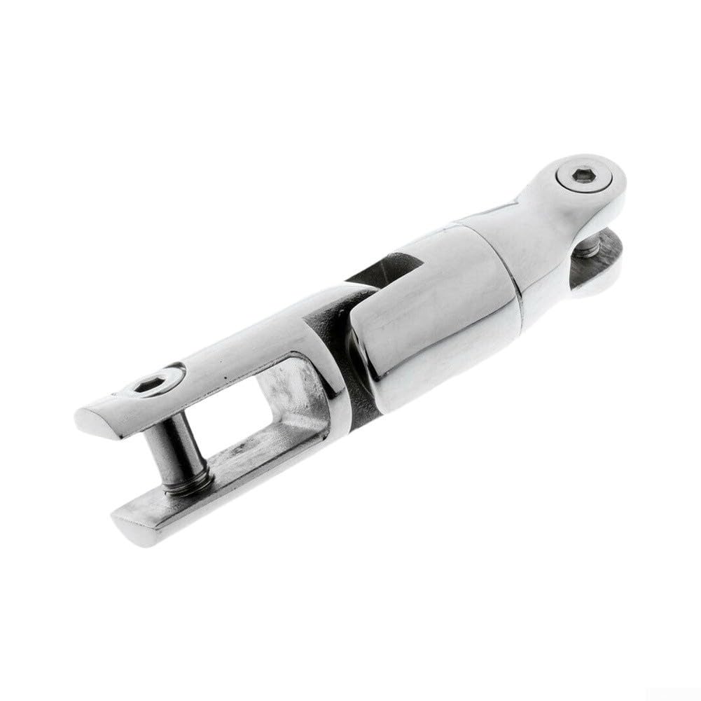 Giratorio de acero inoxidable para ancla, 8-10 mm, articulación giratoria de 360° para cadena de ancla de barco, herraje marino inoxidable para yates y barcos, plata (8-10 mm)