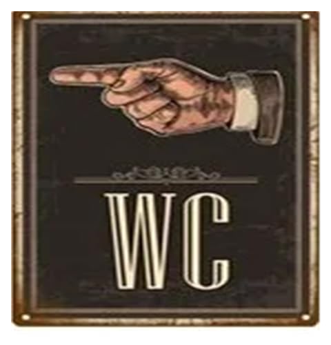 WJLYDM SeñAlizacióN De Aseos Hombre Señora Divertido WC Cartel de Metal Placa de Inodoro Placa de Lata KTV Bar Tienda Baño Decoración de Pared Mural Decoración del Hogar 8 X 12 Pulgadas(2)