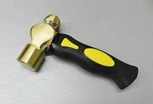 Stubby Brass Hammer Ergonomic Short Handle Ball Peen Mallet Metal Crafts 1 Lb (Lz 1.2 Fre) #TOP2