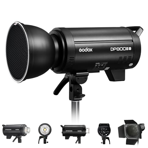 GODOX DP800IIIV Flash de Studio Professionnel Photographie Kit d'éclairage vidéo 800Ws 5800±200K 2.4G Wireless X System Ventilateur intégré à Haute Vitesse Convient pour Le Portrait