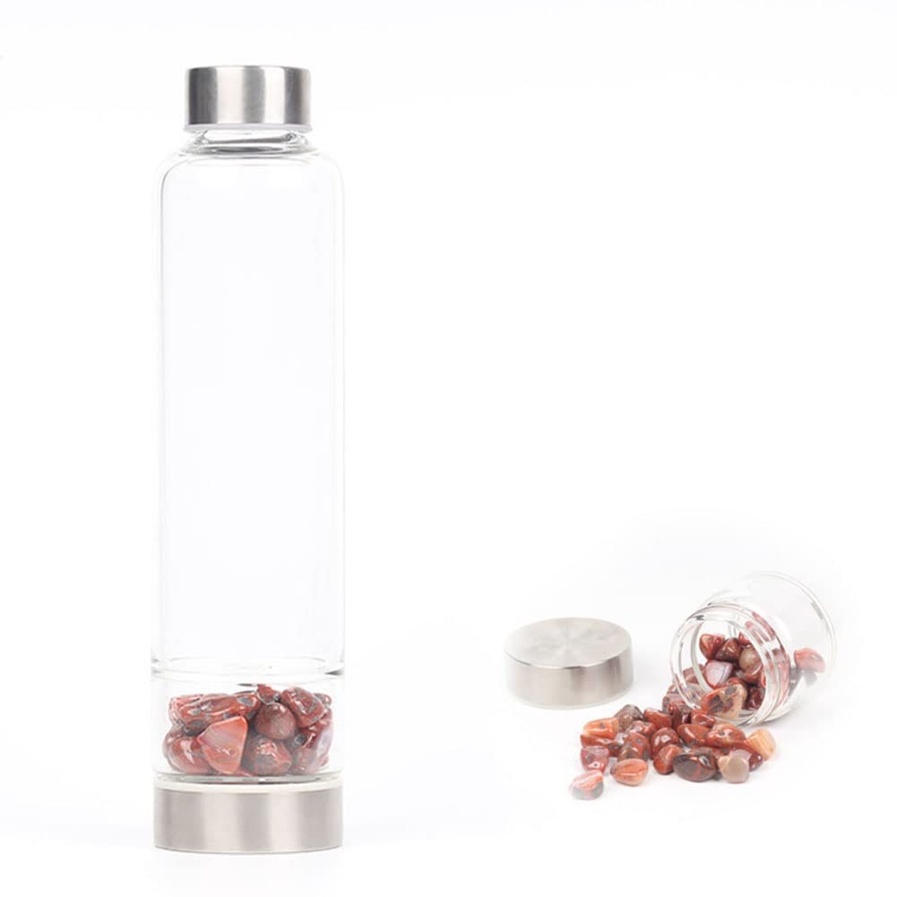 Gourde en cristal de quartz naturel PAHION et pierres de gravier d'élixir pur