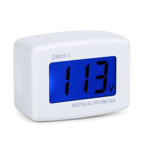 HOMREE Volt Test Monitor Flat Plug AC 80-300V Voltage Panel Volt Test Meter