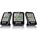Produktbild Bresser Thermometer Hygrometer Climate Monitor 3er-Set zum Aufstellen oder zur Wandmontage mit farbigem Raumklima-Indikator - 7,2 x 1,6 x 8 cm, schwarz