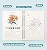 Watercolor Workbook, Water Coloring Book, 12 Different Patterns of Original DIY Designs, 50 Colors Watercolor Paint Set with Palette and Brush, Beginner-Friendly Watercolor Workbooks (Bouquets)