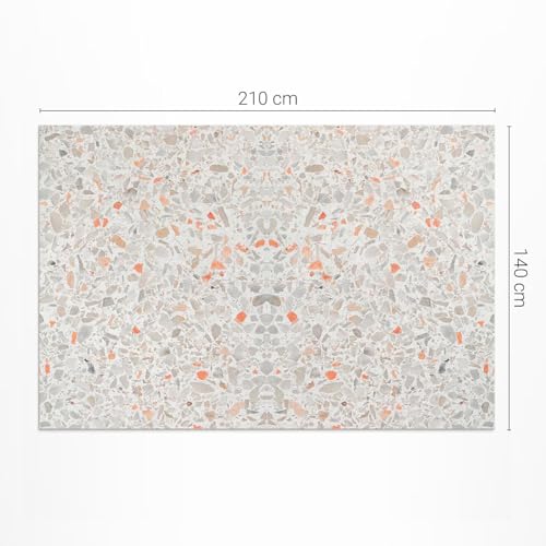 Tapis de sol vinyle résistant taches et eau 140x210 cm entretien facile