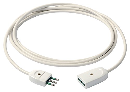 Cavo prolunga da 3 mt Vimar 0P32362.B Cavo Prolunga lineare 3 metri, spina 2P+T 10 A 250 V~, 3G0,75, sistema SICURY, Bianco