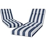 2 Pcs Chaise Lounge Cushions Outdoor, 72 x 21 x 4 Inch Lounge Chair Cushions for...