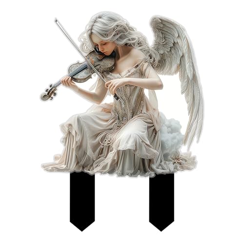Gxdamxz Elfen Figuren Garten, Fee Gartenfiguren Geige Spielen mit...