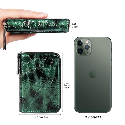 Image of Credit Card Wallet, RFID Card Case Wallet, Zipper Card Cases Holder for Men Women, RFID Blocking, KeyChain Wallet, Compact Size Card Organizer Case for Women