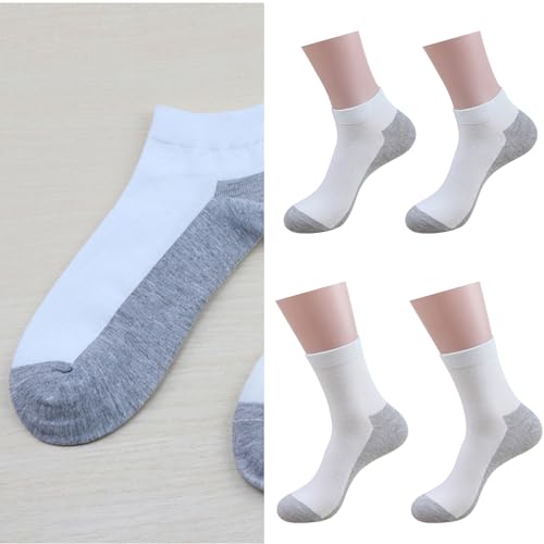 Socks,Mens Casual Sport Athletic Cotton Ankle Socks Moisture Wicking Anti Sweat Breathable Middle Tube Socks2