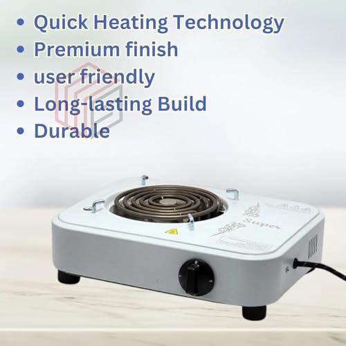 Image of Drumstone TopRated ๐๐๐๐ซ ๐๐๐ซ๐ซ๐๐ง๐ญ๐ฒ 2000W Portable Electric Stove Single Burner Hot Plate Fast Heating Coil Cooktop with Adjustable Thermostat Compact Cooking Solution for Home Office