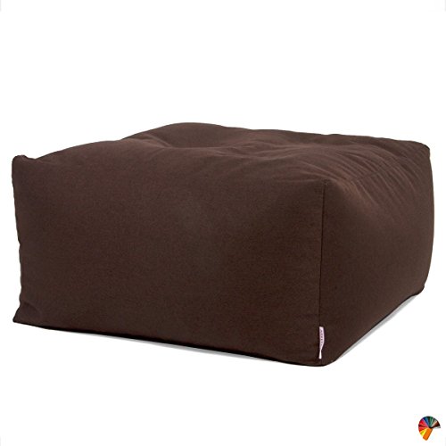 Arketicom Soft Cube Würfel Quadratischer Sitzsack mit Abnehmbarer Fußstütze mit Styroporfüllung Gefülltes Polystyrol… – Bild 5