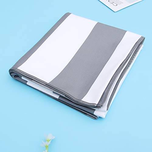 Topathy 2 peças de toalhas de praia listradas de microfibra, toalha de praia, toalha de banho macia,