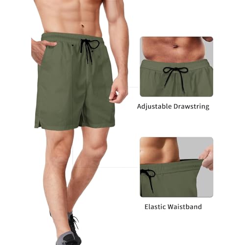 Mens Athletic Shorts 5 Inch Inseam Workout Gym Running Shorts for Men Quick Dry Lightweight Summer Shorts2