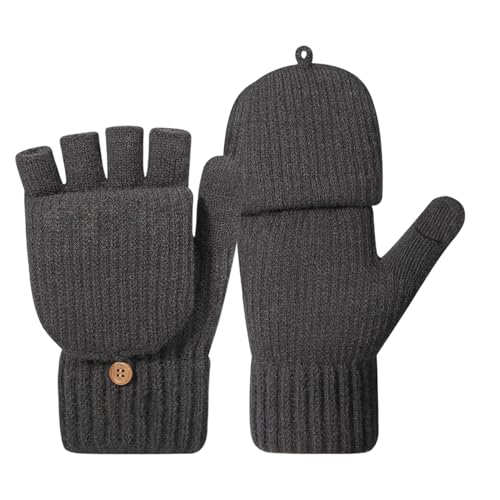 Guantes sin dedos para mujer | Guantes térmicos para pantalla táctil, guantes convertibles sin dedos | Para ciclismo, pasear al perro, senderismo, deportes, bicicleta, escalada, nieve Be