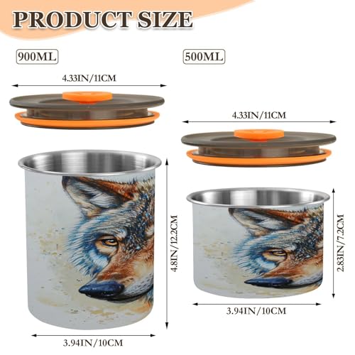 Contenedor Almacenamiento Café Acero Inoxidable Hermético 17oz miniatura 3
