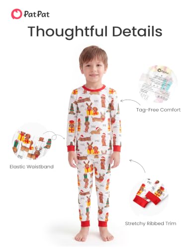 Image of PATPAT Toddler & Kids Pajama Sets with Bamboo Viscose, Snug Fit Pjs for Girls, All-Season Comfort Sleepwear, Ages 2-12 Years