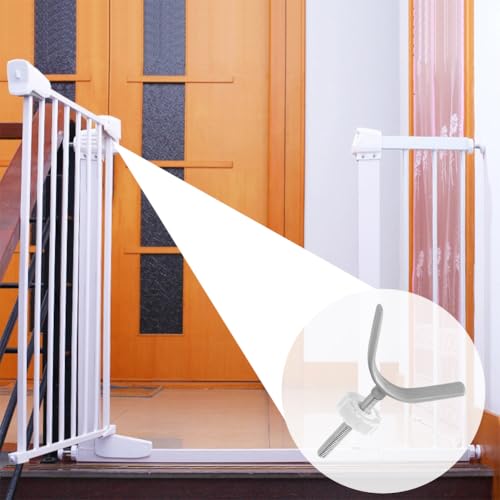 Y-förmiger Adapter Für Babygitter, Y Spindel zur Befestigung,Kindergitter and Treppengeländern,Erweiterung des Treppenschutzgitters,für Treppenschutzgitter für Babys und Haustiere (Weiß, 2 Stück)