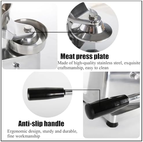 Heavy Duty Stainless Steel Hamburger Press - Perfectly Uniform Patties for BBQ & Grilling, Durable Commercial Design, Ideal for Restaurants & Cooking Enthusiasts