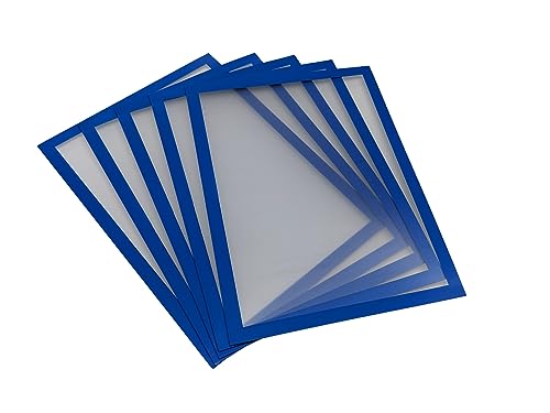 Shadow Foam Magnetic Document Holder Frame | Pack of 5 | Document Frame for Internal Signage | Magnetic Frame A5, A4, A3 Sizes (Blue, A5)